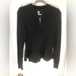 Venus all black sweater with flare bottom Size large